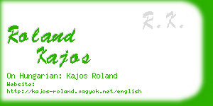 roland kajos business card